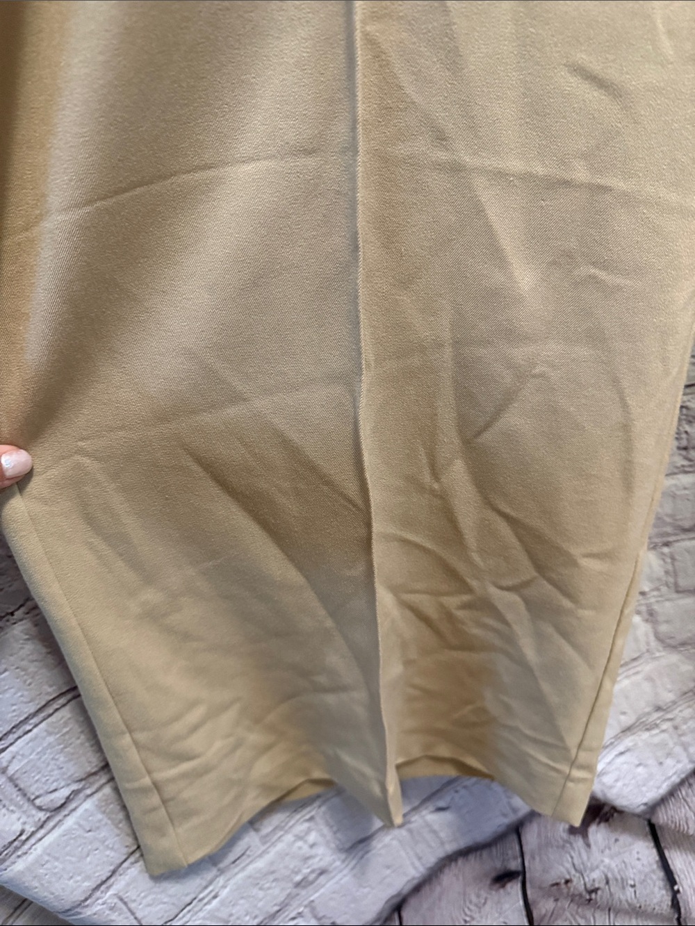 Adrianna Papell Tan Wide-Leg Trousers - Picture 7 of 8